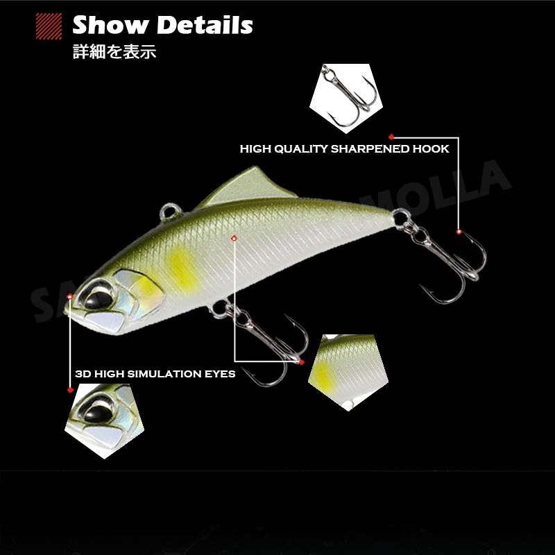 Wobblers artificiales Isca, accesorios de pesca, señuelo que se hunde con vibración, 5,3g, 45mm - imagen 4