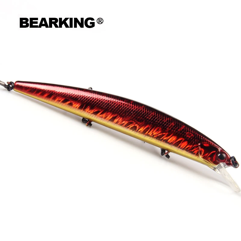 BEARKING para Señuelos de Pesca artificiales, cebos wobblers de calidad minnow, 13cm, 21g, modelo novedoso suspendido, crankbaits popper - imagen 4
