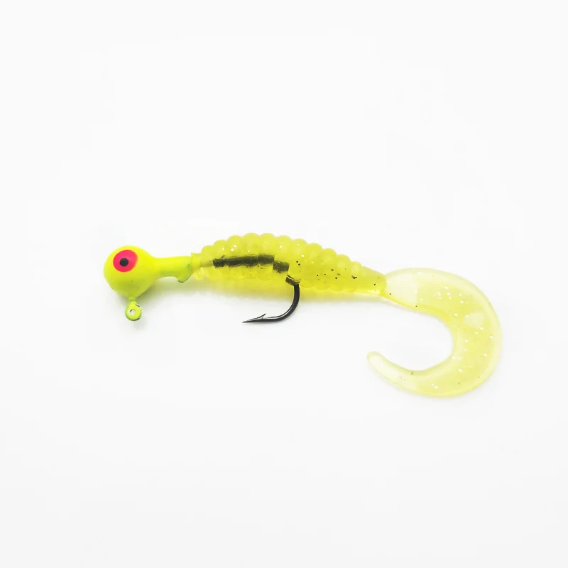 Señuelo suave de gusano Wobblers para pesca, señuelo de 58mm y 4,6g, de silicona, con olor a sal, para lucio y carpas, 1 unidad - imagen 3