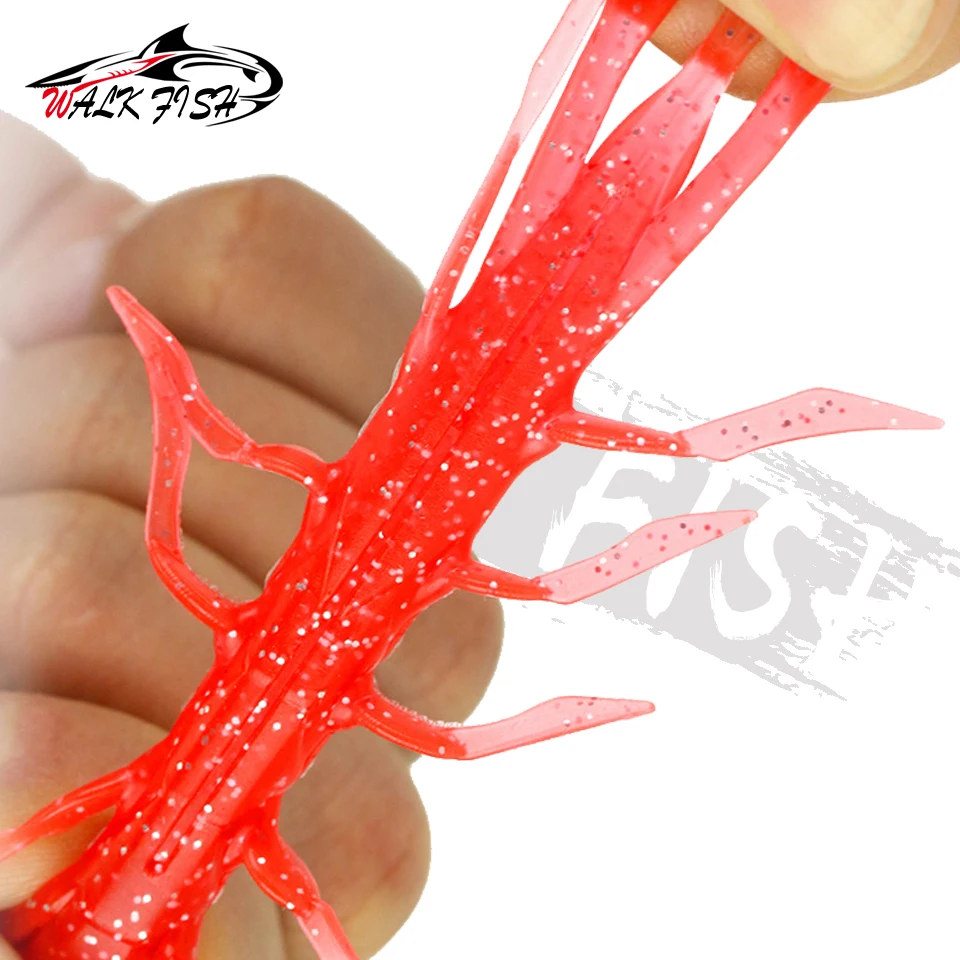 WALK FISH-señuelo de plástico de silicona para Pesca de lubina, cebos blandos de 3,5 cm y 7cm, 5 unids/lote - imagen 5