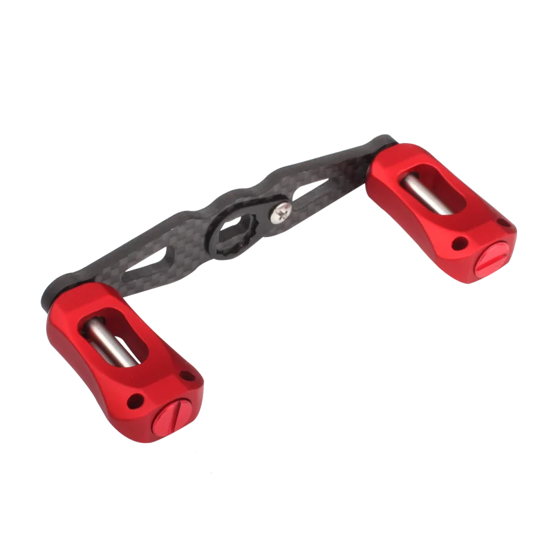 Mango de carrete de pesca KAWA, mango de fibra de carbono con perilla, accesorio basculante, tamaño del agujero 7x4 y 8X5mm, traje para carrete A/D/S - imagen 2