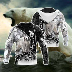Oso Polar Sudadera de pesca 3D – Chaqueta con capucha Unisex KJ489