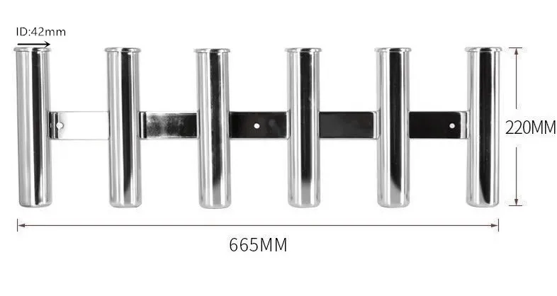 Portacañas de acero inoxidable para barco – 6 eslabones marine - imagen 2