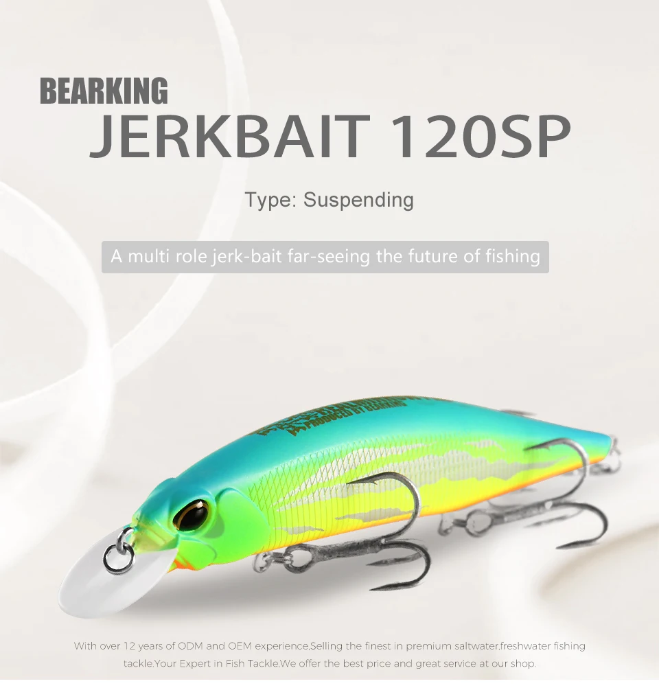 Señuelo BEARKING 120mm minnow vista lateral