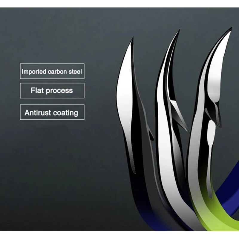 Anzuelo de acero para carpa con alto contenido de carbono, pesca en agua de mar de estilo japonés, línea de encuadernación Ansuo, anzuelo de pesca de 45CM, 10 par/bolsa - imagen 3