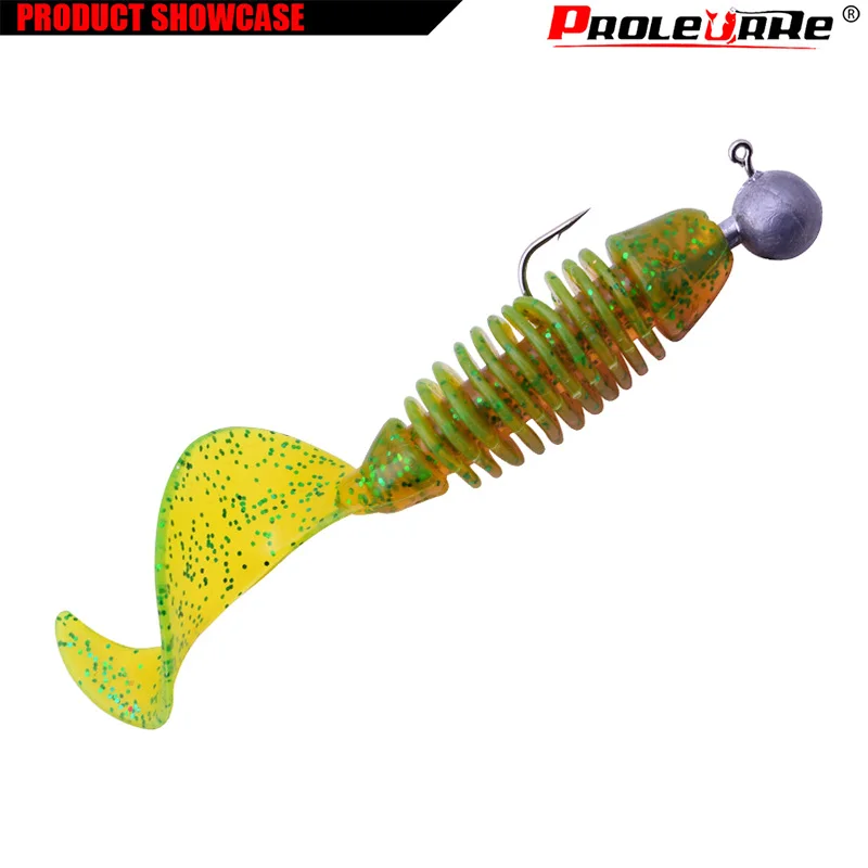 Señuelo de pesca de silicona suave, cebo de 6,5 cm, 3,2g, Wobblers artificiales, Swimbaits Grub para lubina, trucha, aparejos de carpa, lote de 5 unidades - imagen 2