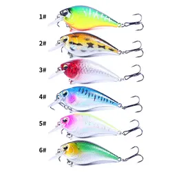 Hengjia Crankbait de pico cuadrado nado poco profundo para lubina