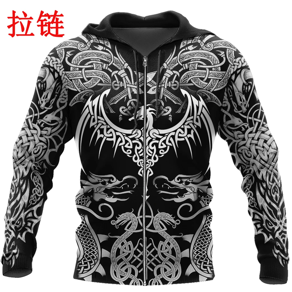 Sudadera de pesca Dragón Tatuaje 3D – Capucha unisex transpirable - imagen 5