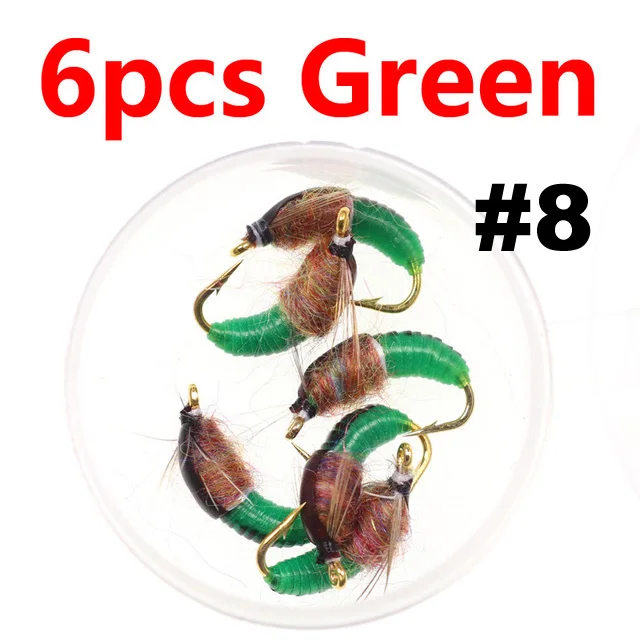 6PCS Green 8