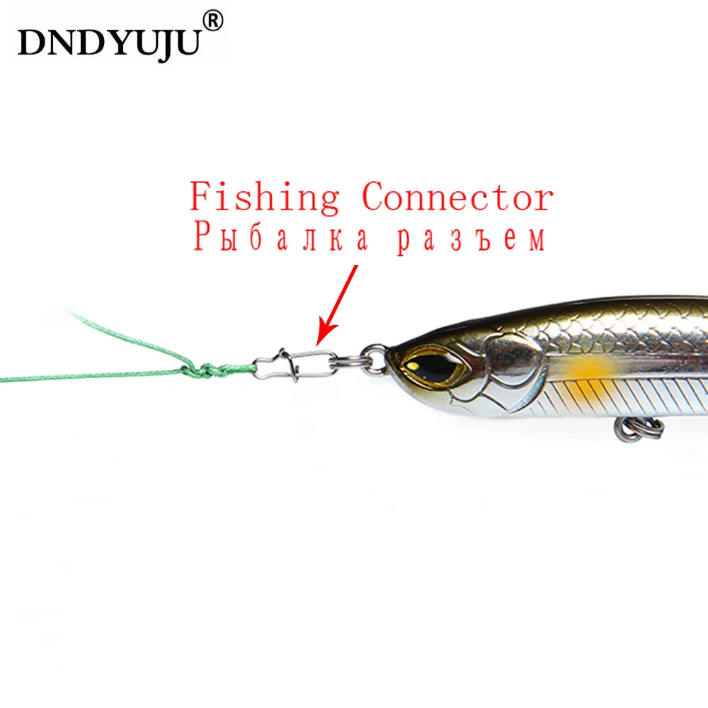 DNDYUJU 100 unids/lote broches de pesca de acero inoxidable Clips Fastlock tamaño 00-8 accesorios de conector de seguridad aparejos para anzuelos - imagen 4