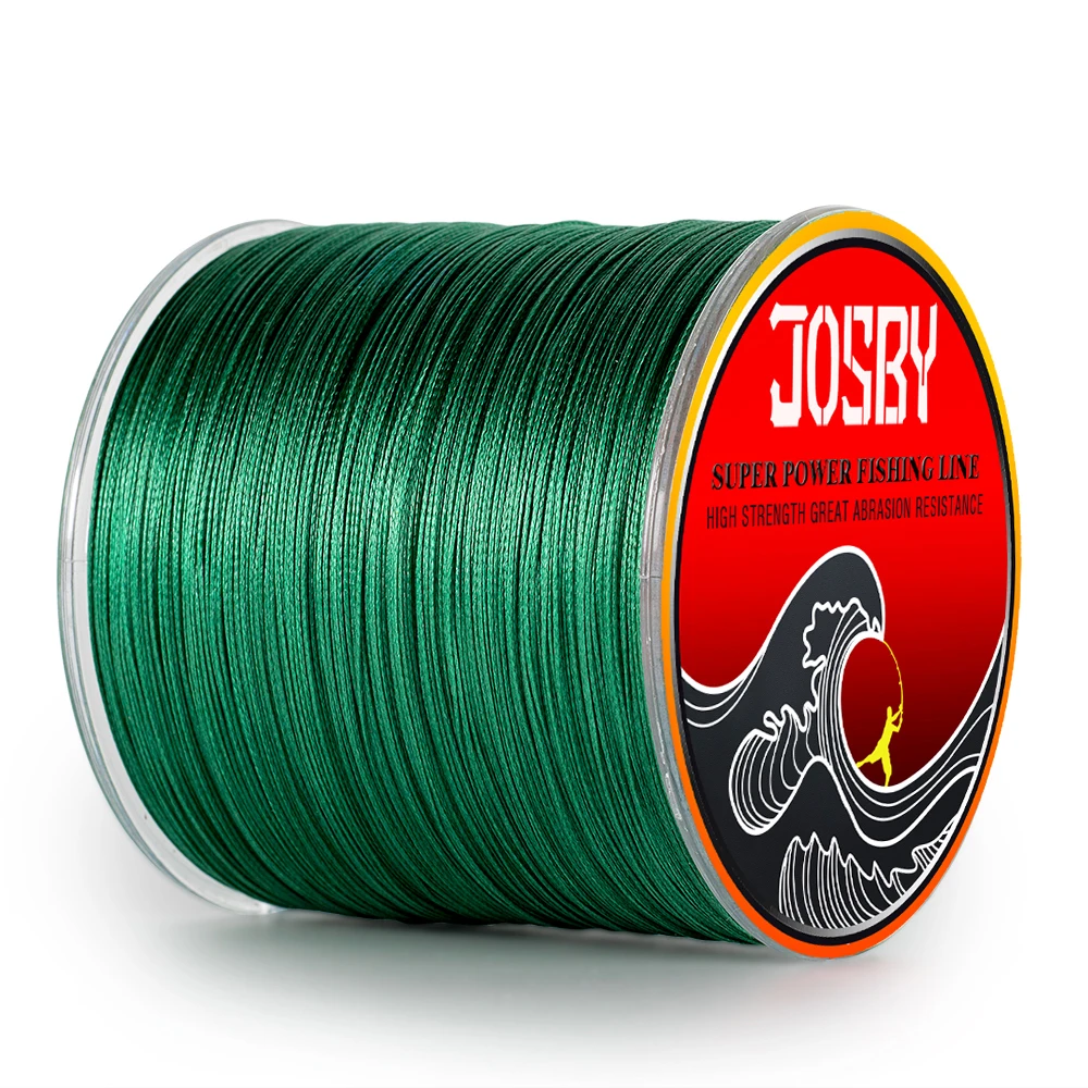 JOSBY-sedal de pesca trenzado de 8 hebras, multifilamento japonés, superfuerte, 100% PE, 500m, hilo negro, 8 ondas, 18LBS-85LBS, nuevo - imagen 4