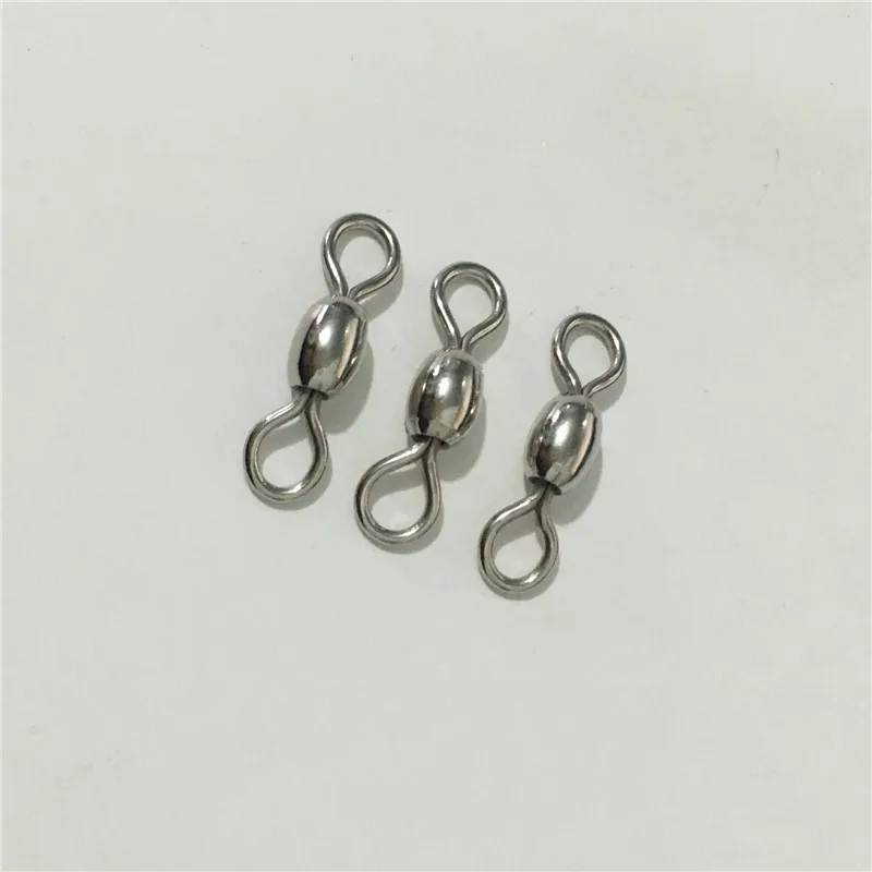 1000 unids/lote Tamaño 1 # /2 # /1-0 # /2-0 # /3-0 #   Conector de acero inoxidable de cobre, rodamiento giratorio, accesorios para aparejos de Pesca - imagen 4