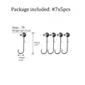 5pcs 7g jig head