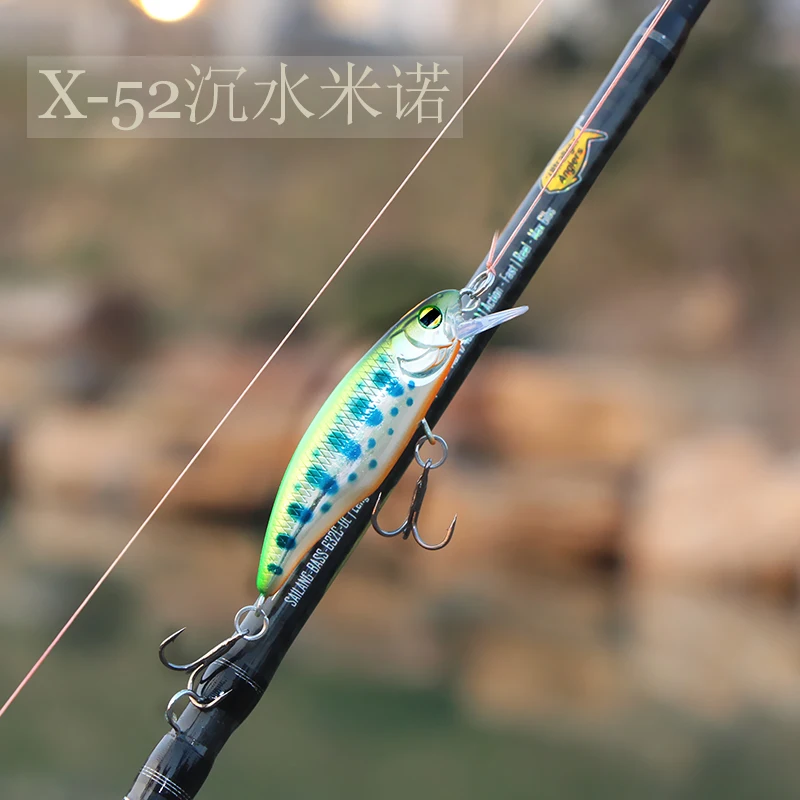 Señuelo de pesca de 1 piezas, cebo duro para pececillos, 52mm, 4,5g, Wobblers, Jerkbait, lubina, trucha, Swimbait - imagen 5