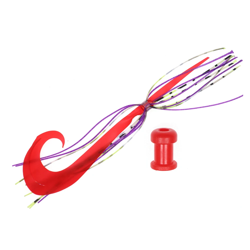 ICERIO-piezas de deslizamiento de pesca de agua salada, faldones de silicona y amarre de goma, piezas fijas, accesorios de señuelo, 20/50 Uds. - imagen 5