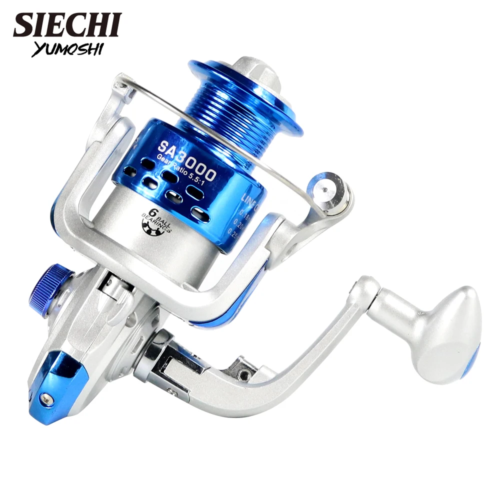 SIECHI-carrete de pesca serie SA 5,2: 1, arrastre máximo 1000-7000, 8KG, sistema de doble rodamiento - imagen 3