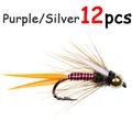 Purple Silver 12pcs