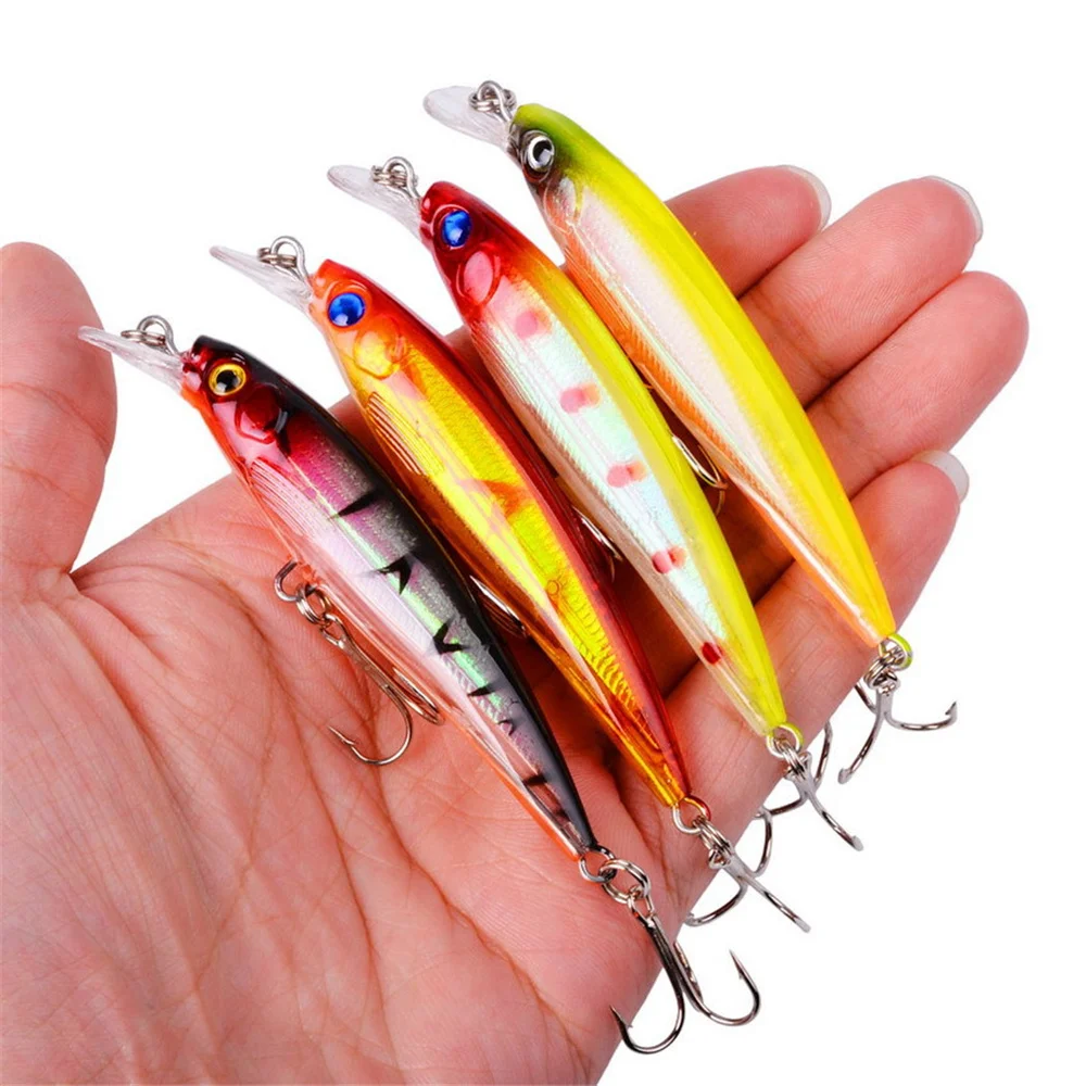 Señuelos de Pesca de pececillo que se hunden, 9cm, 7,5g, cebo duro de plástico de calidad, Wobbler, Crankbait, aparejos de pesca para trucha, lucio, perca, lubina, 1 ud. - imagen 2