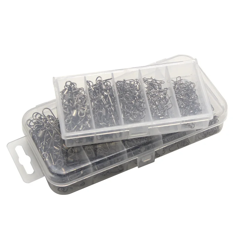 Pin conector de alta velocidad para pesca, rodamiento giratorio de aleación de cobre con freno a presión, aparejos de anzuelo de pesca, 210 unids/set - imagen 3