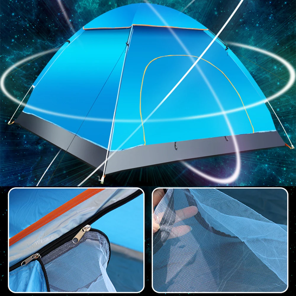 Carpas automáticas portátiles para 1 ~ 4 personas, refugio solar ultraligero e impermeable para acampar en la playa, viajes y senderismo, x351 G - imagen 5