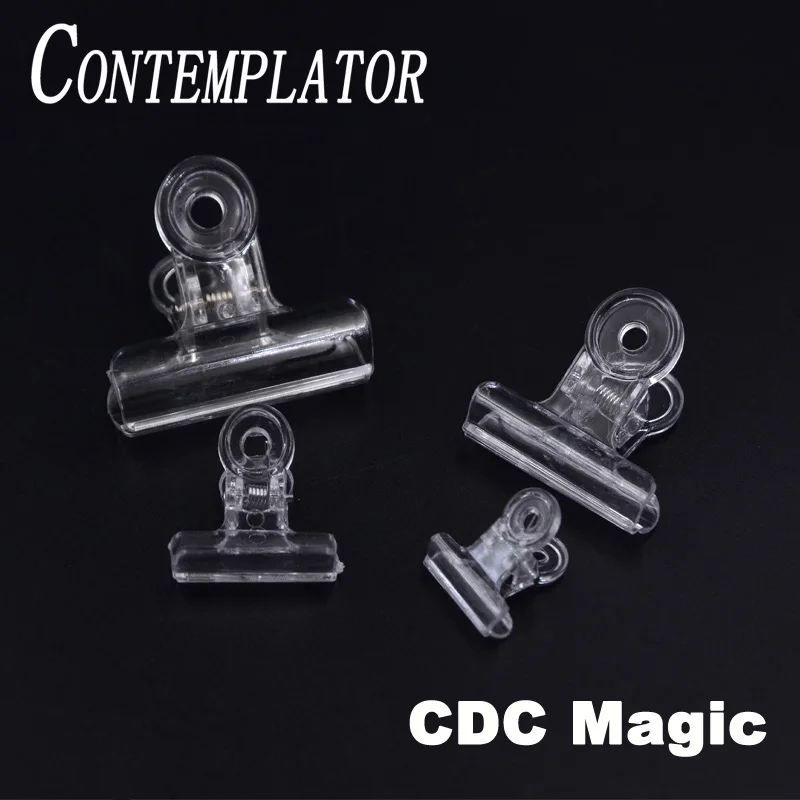 CONTEMPLATOR 4 Uds. Herramientas mágicas CDC transparentes para hacer piratas, Clips de plumas de fibra de 4 tamaños, Clip de doblaje, herramientas de atado de moscas indispensables