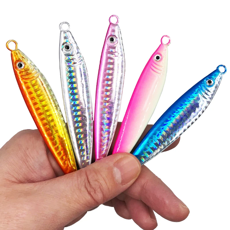 OBSESSION J2-señuelo de Metal duro, 40g, 60g, 80g, 1 unidad, señuelo de pesca que se hunde, luminoso, de caída rápida, Jigging, cebo de pesca en aguas profundas - imagen 4