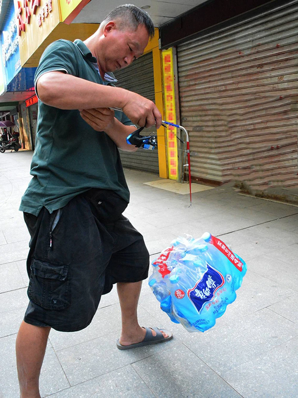Construir una caña de pescar automática con resorte o carrete, alimentador giratorio de carpa, poste corto, viaje perezoso, aparejos de cañas portátiles para niños - imagen 5