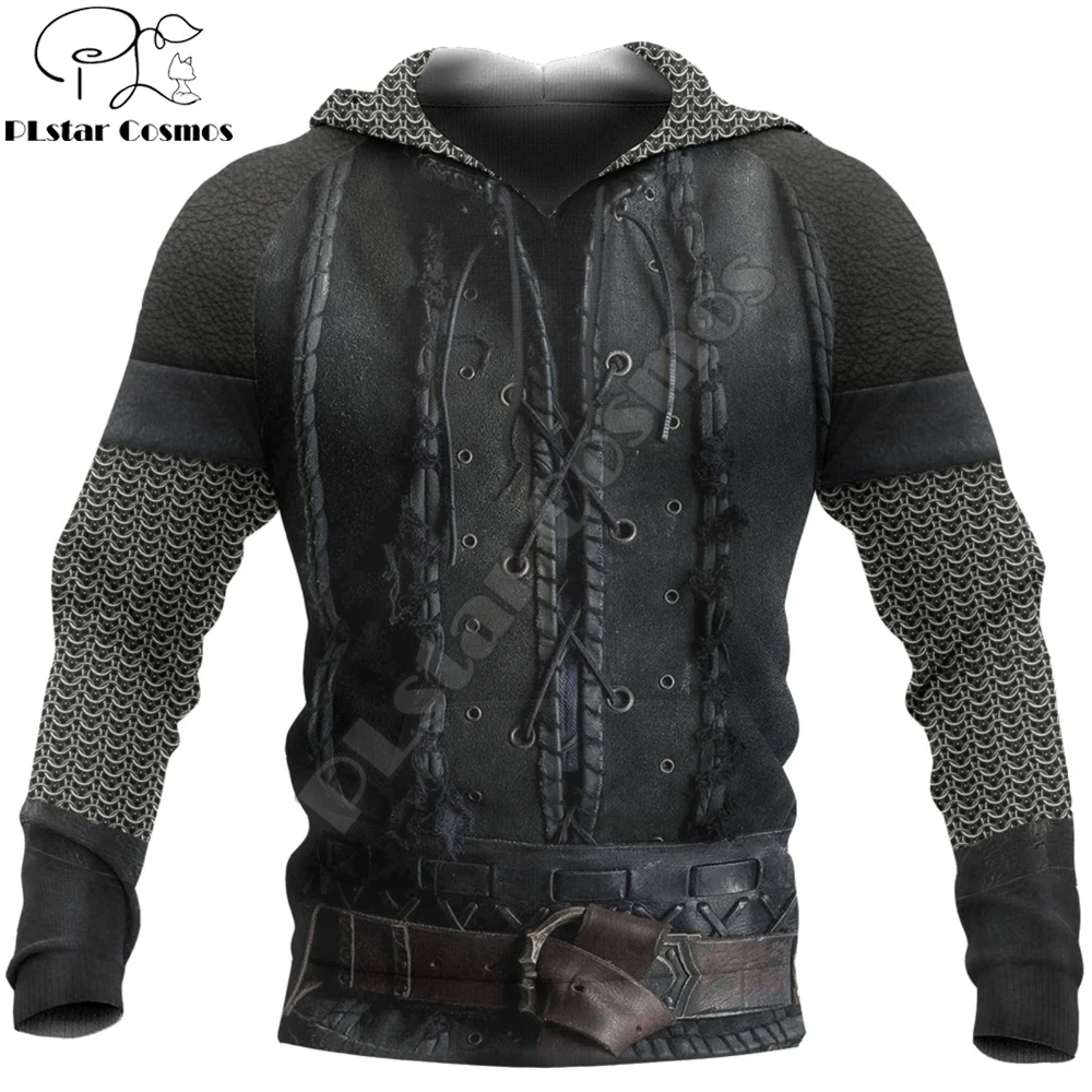 The Last Kingdom Warrior Chainmail Armor 3D para hombre, Sudadera con capucha Unisex, sudadera de lujo con cremallera, Jersey informal, ropa de calle KJ390