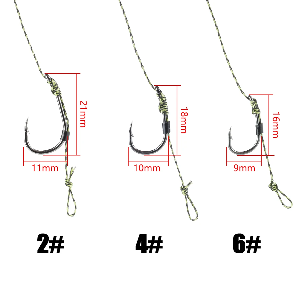 W.P.E-aparejos de Pesca para carpa, 1 paquete/3 unidades, 2 #/4 #/6 #, para el pelo - imagen 3