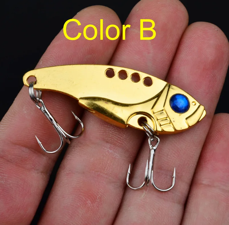 Señuelo duro de Metal para pesca, anzuelo duro de 11g,5cm, para curricán, trucha, cebo, Lucio, con gancho triple, 1 unidad - imagen 3