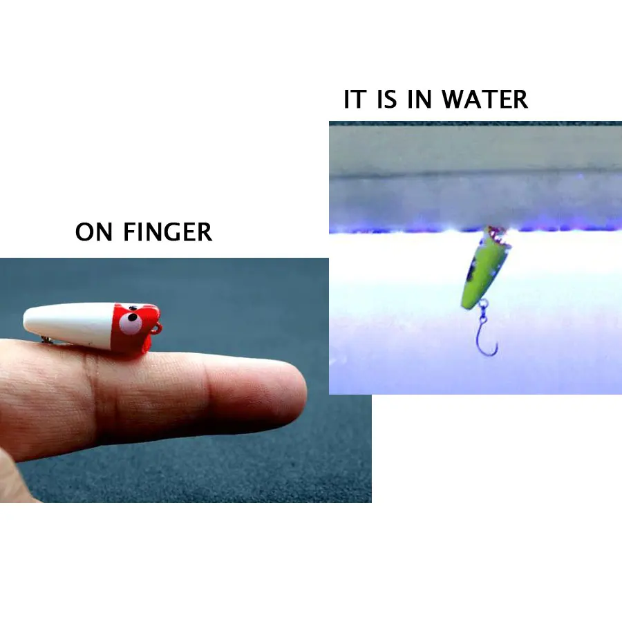 JYJ 1,5g 2g 3g nuevo 1 pieza mini popper llegada gran oferta Minnow señuelo de pesca duro cebo aparejos de pesca señuelos artificiales cebo - imagen 3