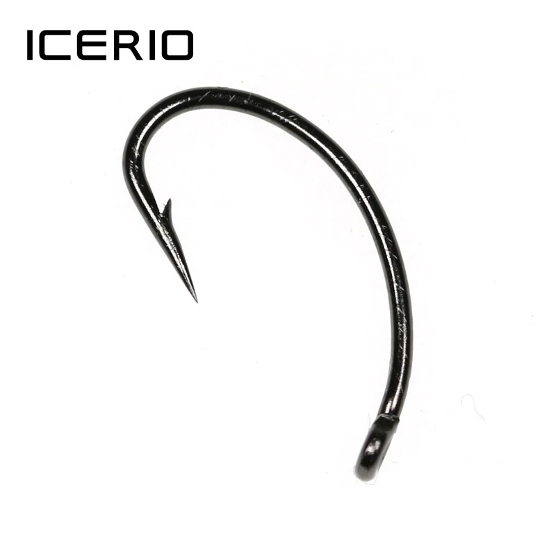 ICERIO-anzuelo de pesca con mosca, anzuelo de 500 piezas, ninfa, Bug, gambas, Pupae, larvas, Caddis, #8 ~ #16 - imagen 4