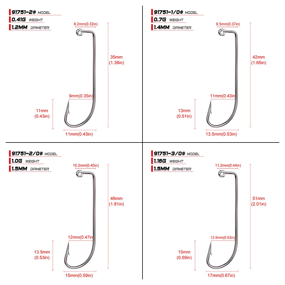 Anzuelos circulares de pesca, accesorios de pesca de acero de alto carbono, 100 unidades - imagen 3