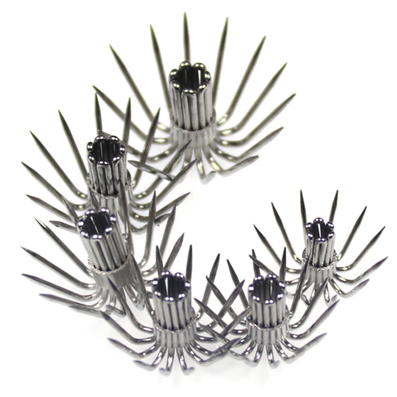 Anzuelos de paraguas para pesca, anzuelos de calamar, Material de fabricación de señuelos de camarón para barco oceánico, tamaño 2, 100, 3, 2,5, 4, 3,5 unidades - imagen 5