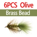 6pcs Brass Bd Olive