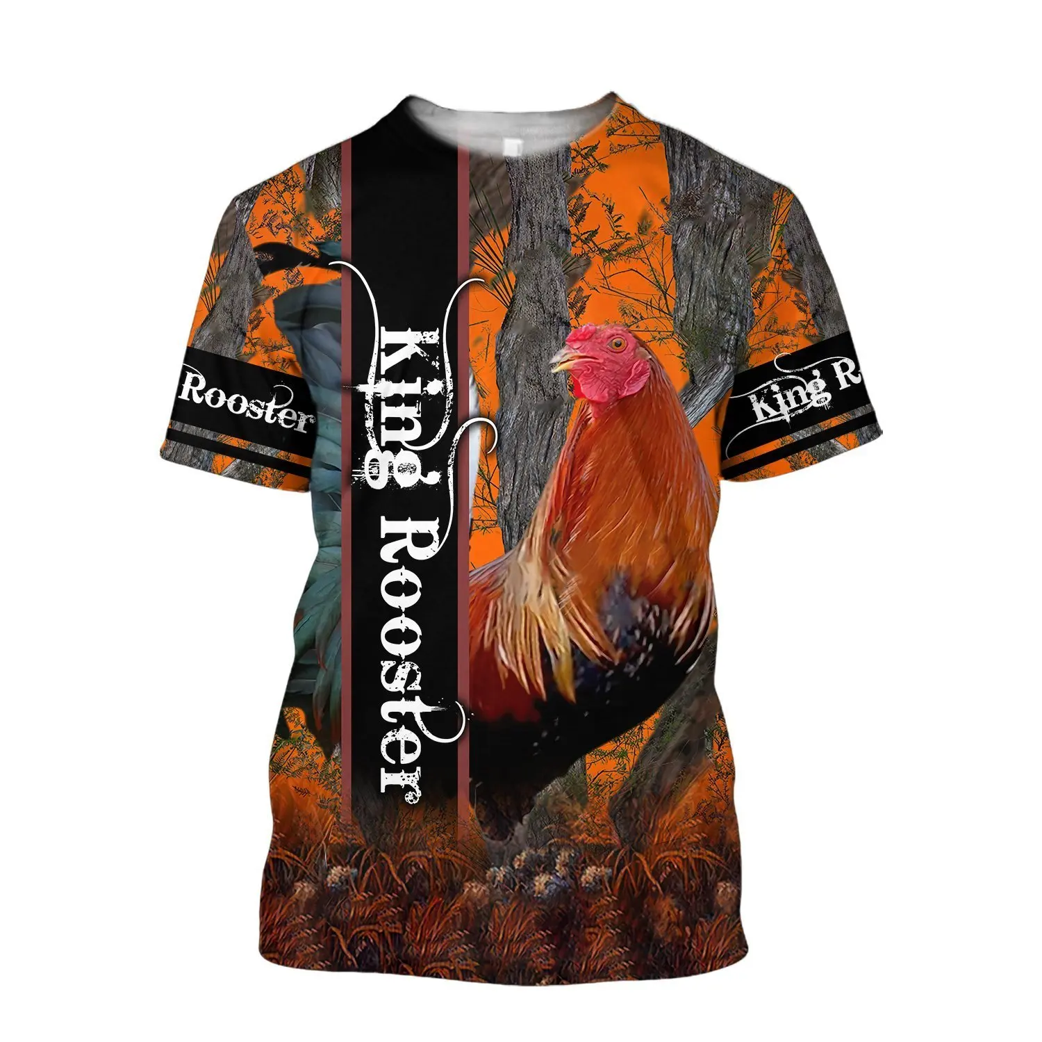 Camiseta Hipster de verano 2025 para hombre, camiseta de manga corta con estampado 3D de caza de gallo hermoso, camisetas informales Unisex TX0172 - imagen 5