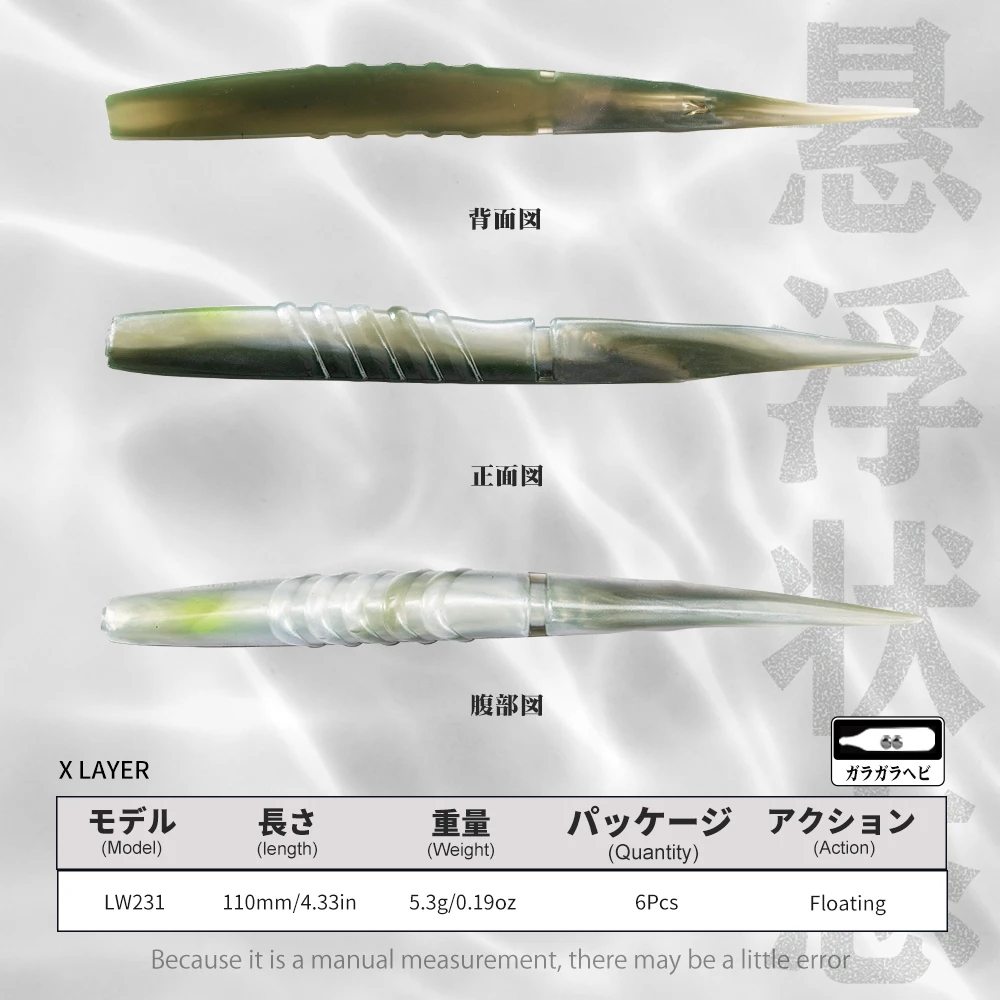 Hunthouse-señuelo de pesca suave de 115mm y 5,3g, Material de silicona que hace ruido, cebo Artificial, aparejos de Lucio, 6 uds. - imagen 2