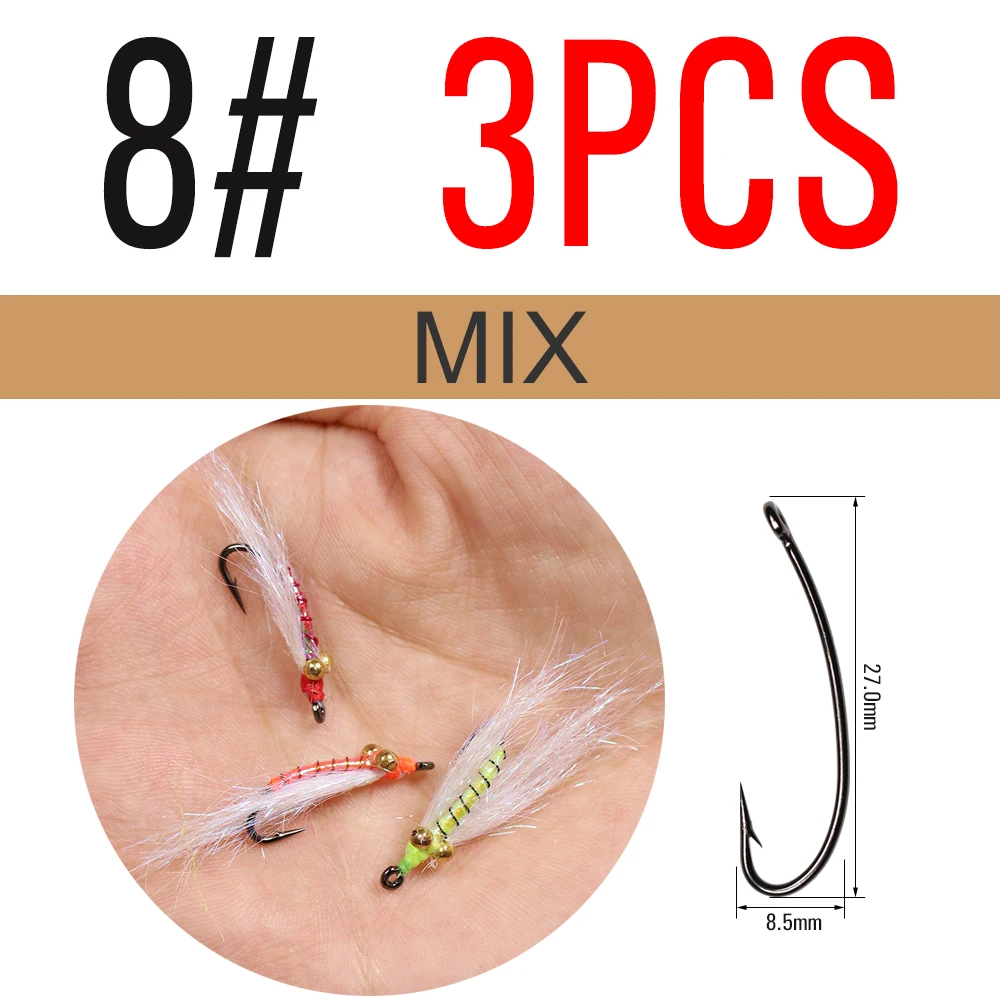 3pcs MIX Size 8