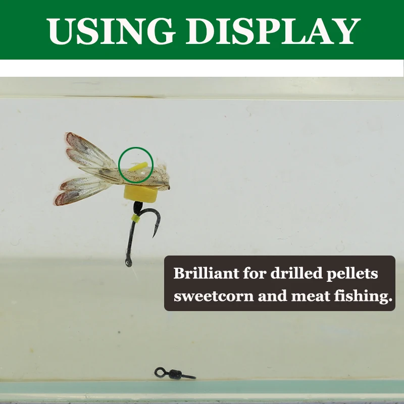 5 paquetes de método alimentador de pesca, banda de cebo de parada rápida para aparejo de pelo, cebo de pellets, parada de nailon, accesorios de pesca de carpa, aparejos - imagen 5