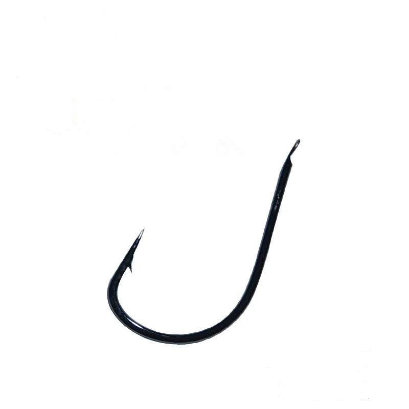 Anzuelos al por mayor a granel, 10000 unids/lote, anzuelo de pescado con púas de cabeza plana, aparejos de Pesca de carpa cruciana de acero rico en carbono