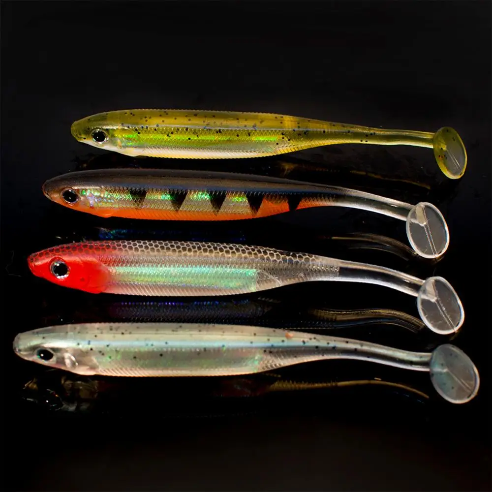 SEALURER-señuelo de pesca suave de 10cm y 5,5g, cebo Artificial de silicona, gusano, sábalo, Anguila, plantilla de pesca, aparejos de pesca, lote de 4 unidades - imagen 2