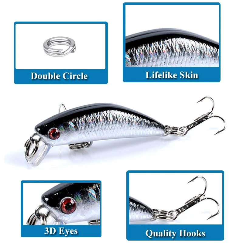 Wobbler realista para carpa – Pececillo flotante ojos 3D - imagen 2