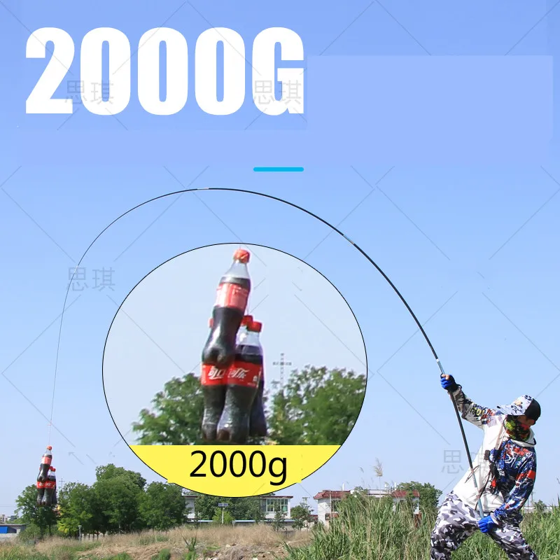 Caña De pescar telescópica De fibra De carbono, accesorio para pescar carpa, 28 tonalidades, Taiwán, 3,6 m-7,2 m - imagen 5