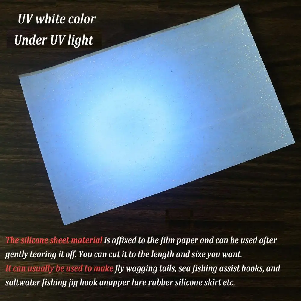Wifreo, 3 uds., Material de película de hoja de silicona para atado de moscas para pesca en agua salada, anzuelo, serpentina de silicona, falda, señuelo, Material de fabricación - imagen 5
