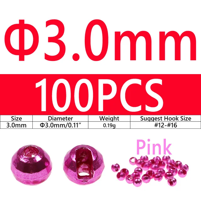100PCS 3.0mm Pink