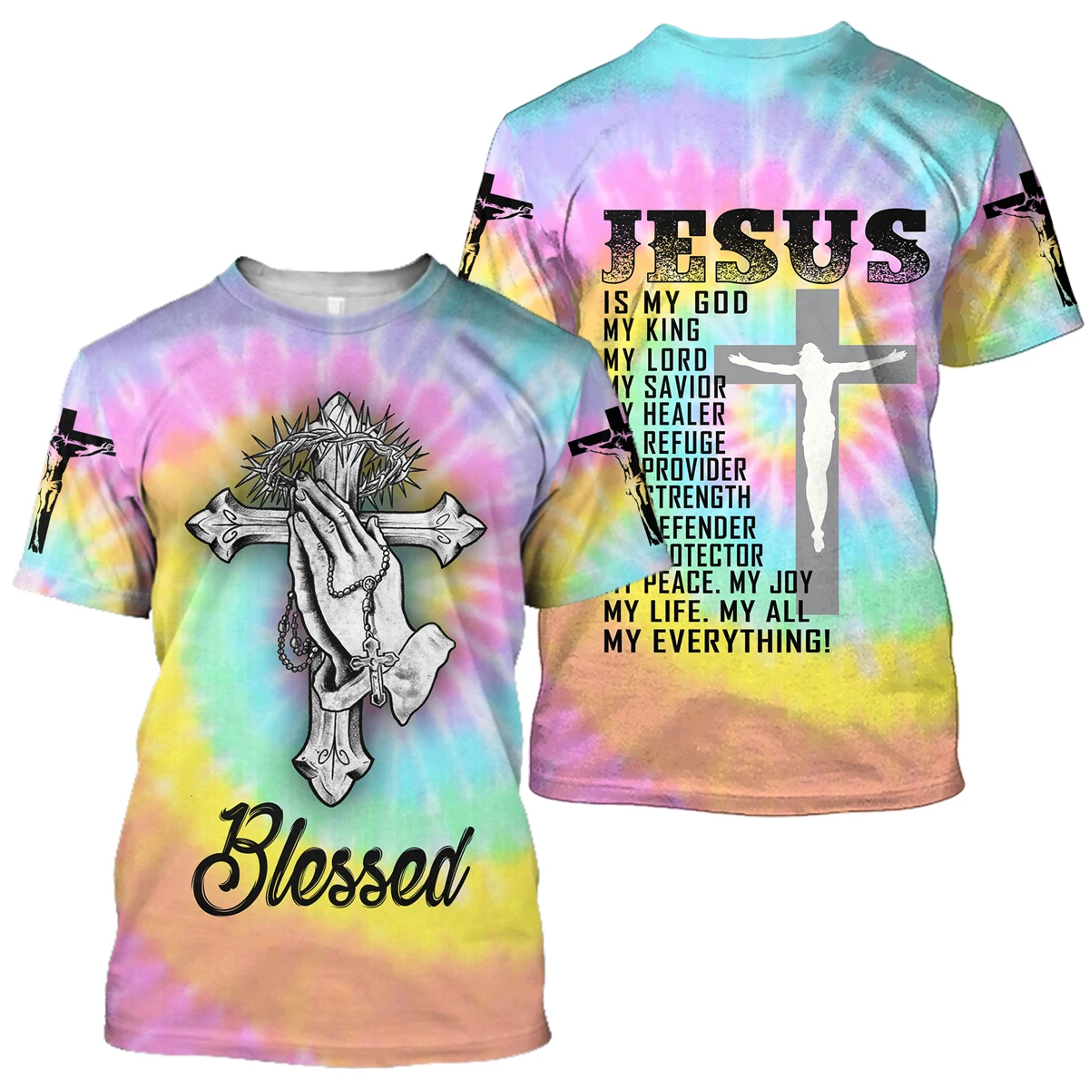 Camiseta Hipster de verano 2025 para hombre, camisetas de manga corta con estampado 3D de Jesús y Caballeros Templarios Harajuku, camisetas informales Unisex TX0156 - imagen 5