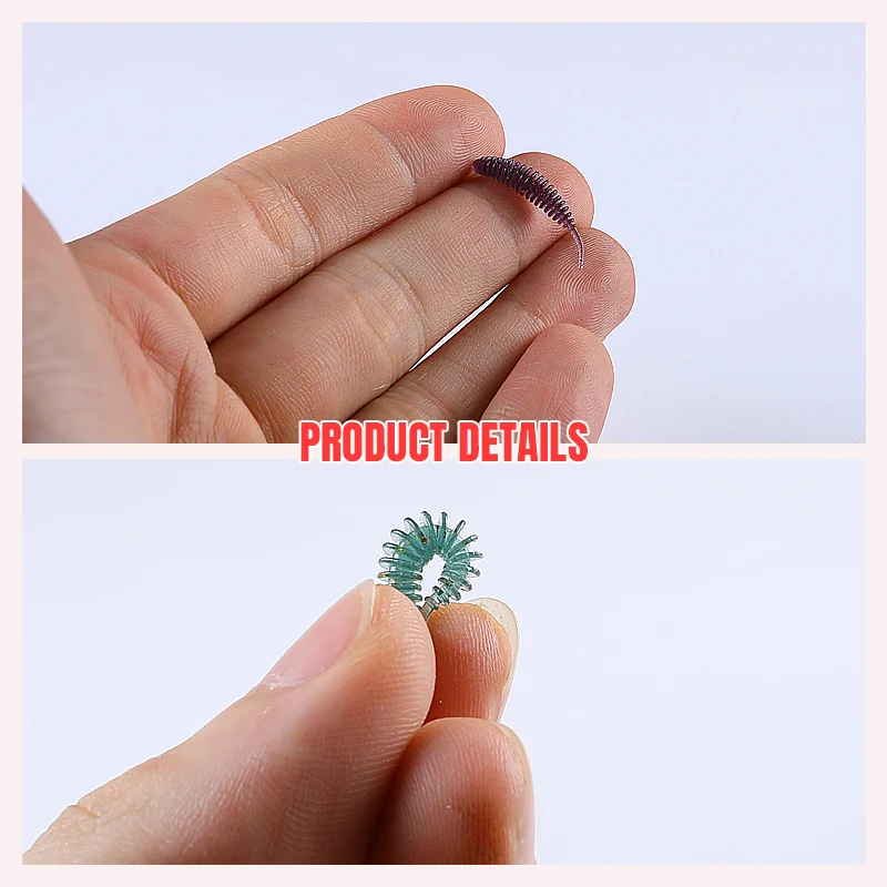 Cebo de gusano supercontinente, cebo suave Tanta 25mm/100 Uds., Señuelos de Pesca, Pesca de carpa, lubina, Isca artificial - imagen 3