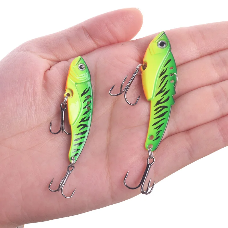 Señuelo De Pesca De Metal Vib, 9g, 13g, gancho con ranuras De tiro largo, plantilla De Metal, artículos De Pesca Isca, cebo Artificial para lubina, Pesca en aguas profundas, 1 ud. - imagen 2