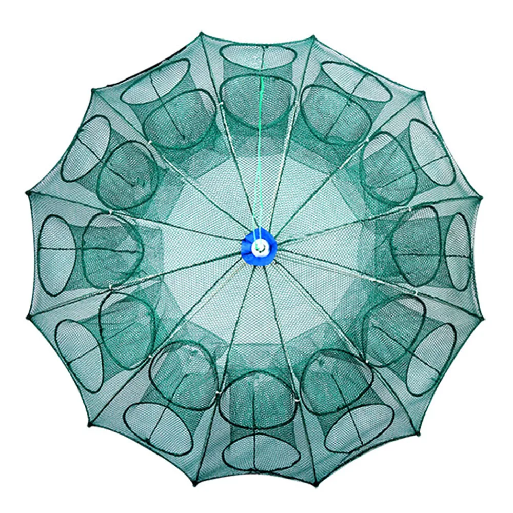 Malla mágica de 4/6/8/10/12/16/20 agujeros para red de pesca, trampa, aparejos plegables, Red de fundición de enmalle para peces, cangrejos de Río, trampa para cangrejo - imagen 3