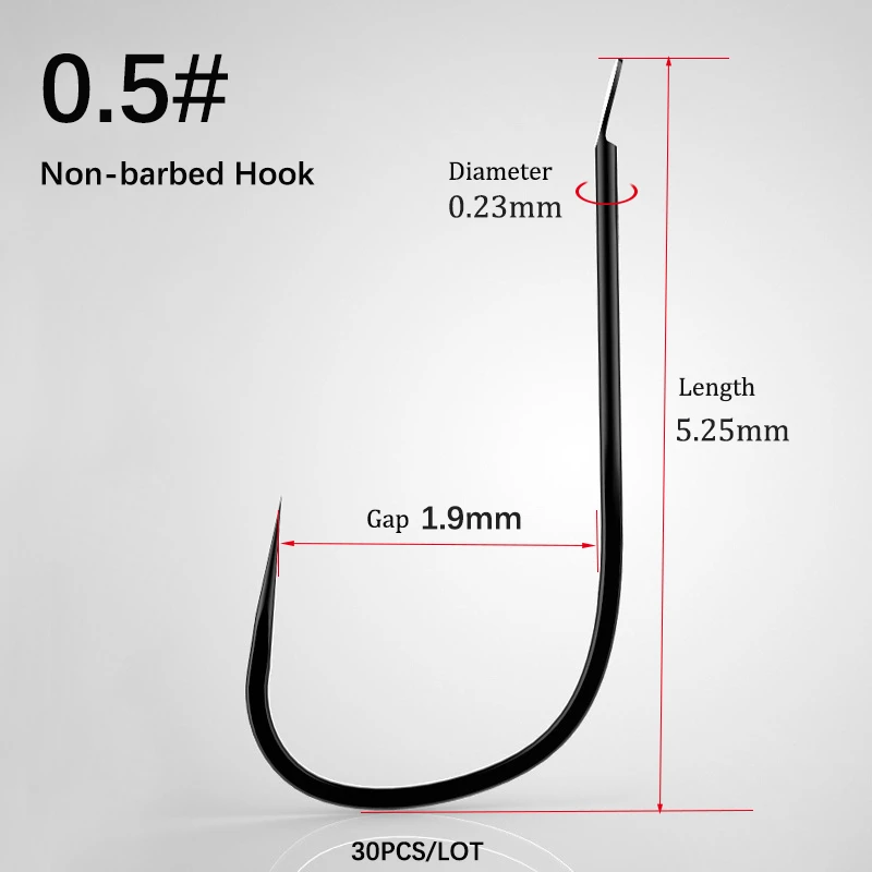 Non-barbed hook 0.5